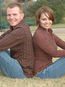 stock photo of a couple smiling